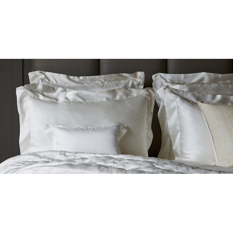 Signature Modern & Contemporary Silk Machine Woven Duvet Cover, W 88"x L 92", Ivory