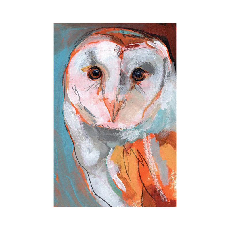 Optic Owl II by Jennifer Paxton Parker - Wrapped Canvas Painting, 66.04 cm H x 45.72 cm W x 3.175 cm D