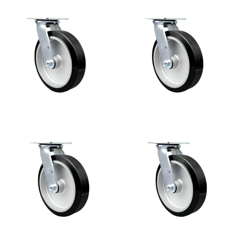 Rubber on Aluminum Caster