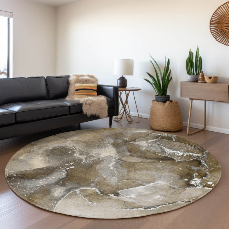 Premium Machine Washable Cerrito AMF518 Brown Rug