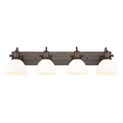 Hines 4-Light Vanity Light with Seeded Glass