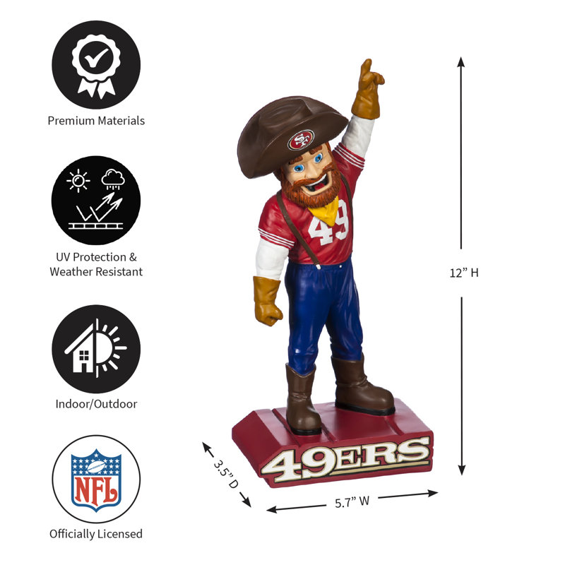 NFL Team Sports Weather Resistant Plastic Garden Statue, San Francisco 49ers