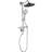 Shower Setup In Brushed Nickel Featuring 10" Natural Rain Showerhead, 4 Hand Shower, Adjustable Slide Bar And Soap Dish Showerhead Aggregation With Bar, Bathroom-126353196