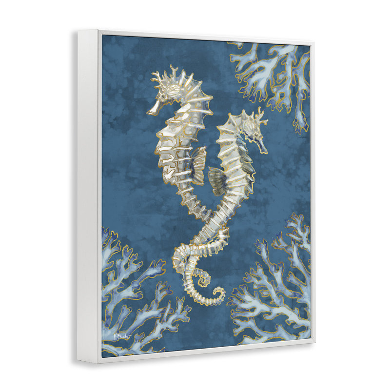 Hippocampes entrelacés, Playa Sealife par Paul Brent - impression sur bois, H 14 po x l 11 po x P 1,5 po