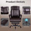 Fauteuil de direction inclinable ergonomique avec repose-pieds Home Office-1759428520