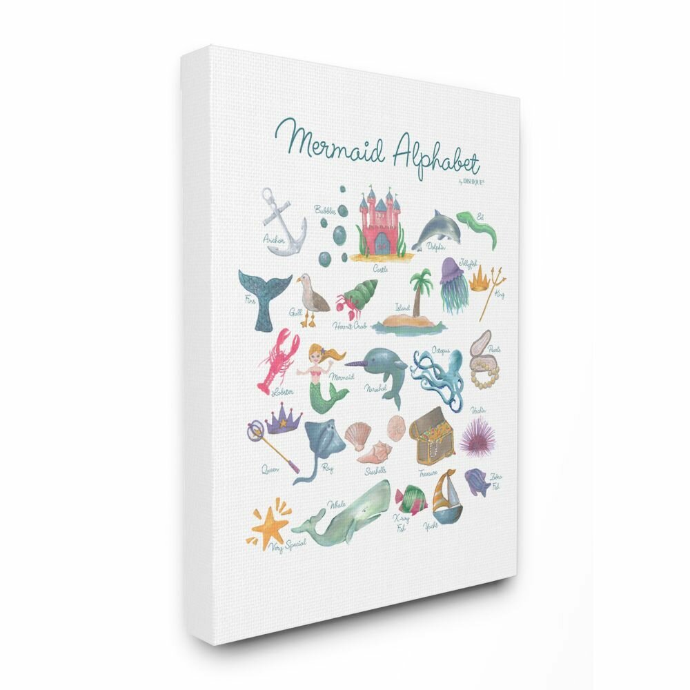 Isabelle & Max™ Algona Watercolor Mermaid Alphabet Kids Wall Décor ...