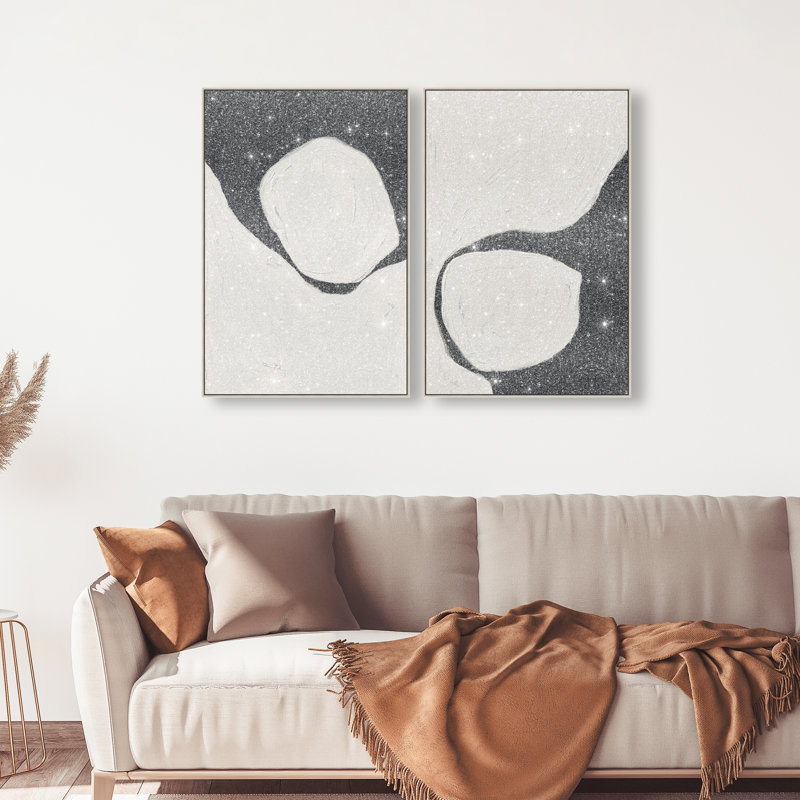 Neutral Balance Set Set by Oliver Gal, 31"H x 46"W, Silver Floater Frame