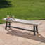 Banc de salle à manger en bois massif et en métal E 17,5 "x l 63" Eules-100638428