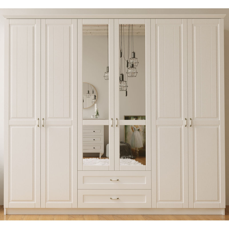 Ambach 6 Door Manufactured Wood Wardrobe