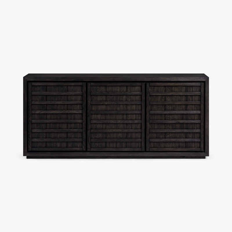 Buffet en chêne de 72 po Scotty, Gris anthracite