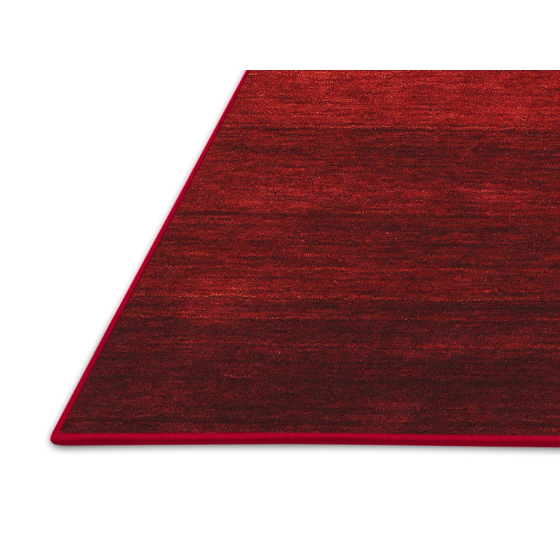 Tapis décoratif rouge contemporain hanrietta, Rectangle 2 pi x 4 pi
