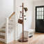 Solid Wood Freestanding 9 - Hook Coat Rack