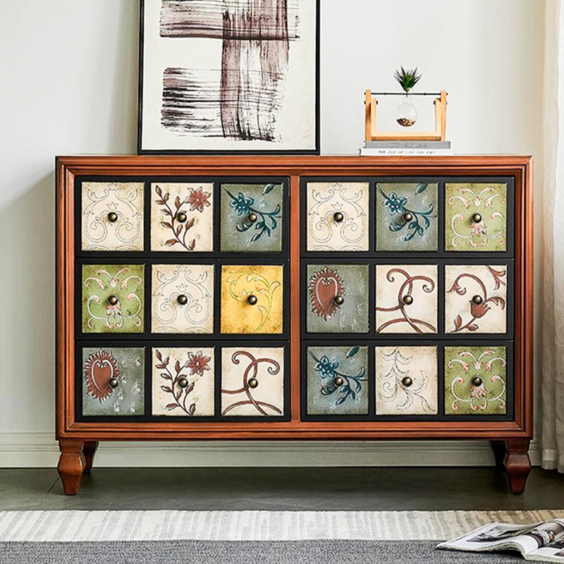 Commode multifonctionnelle peinte de style champêtre américain