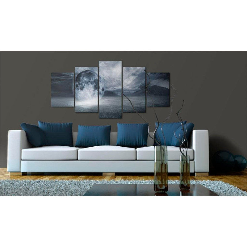 Duranko, nouvelle planète sur toile, reproduction de 5 pièces, H 40 po x l 80 po x P 0,7 po