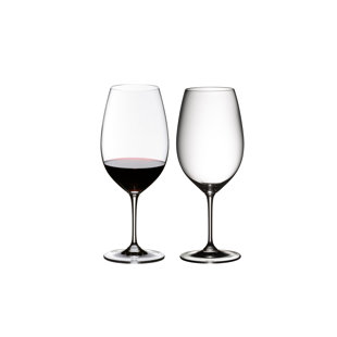Pair/Set of 2 Clear Delicate Fluted Crystal Wine Glasses Goblets Stemmed  9.5” H