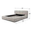 Grand lit plateforme tapissier Sienna - Profil bas avec tête de lit rembourrée.-1261643887-1261643884
