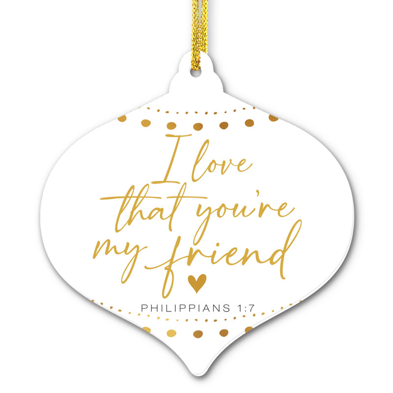 Ornement de Noël Love You Friend