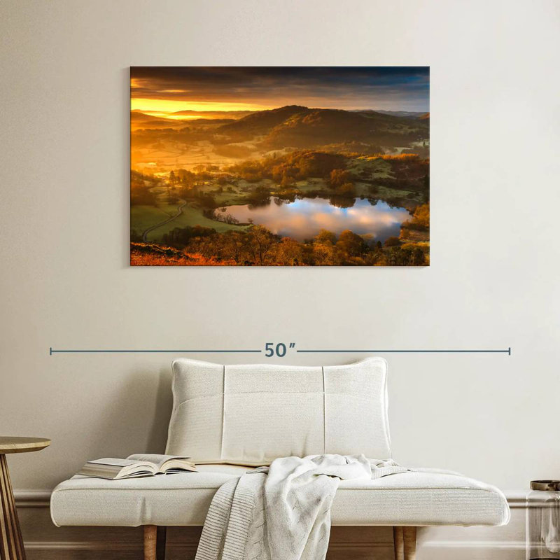 Alvord Loughrigg Tarn At Sunrise, 26" H x 39" W