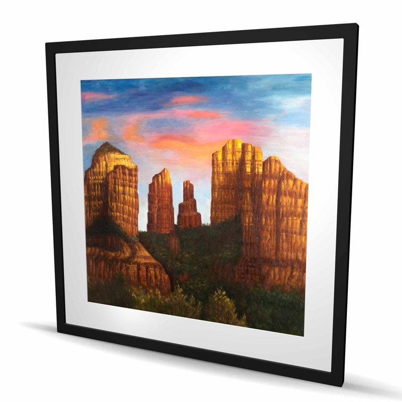 Impression sur toile cathédrale cathédrale de l'Arizona | Décoration intérieure, H 36 po x l 36 po, Noir