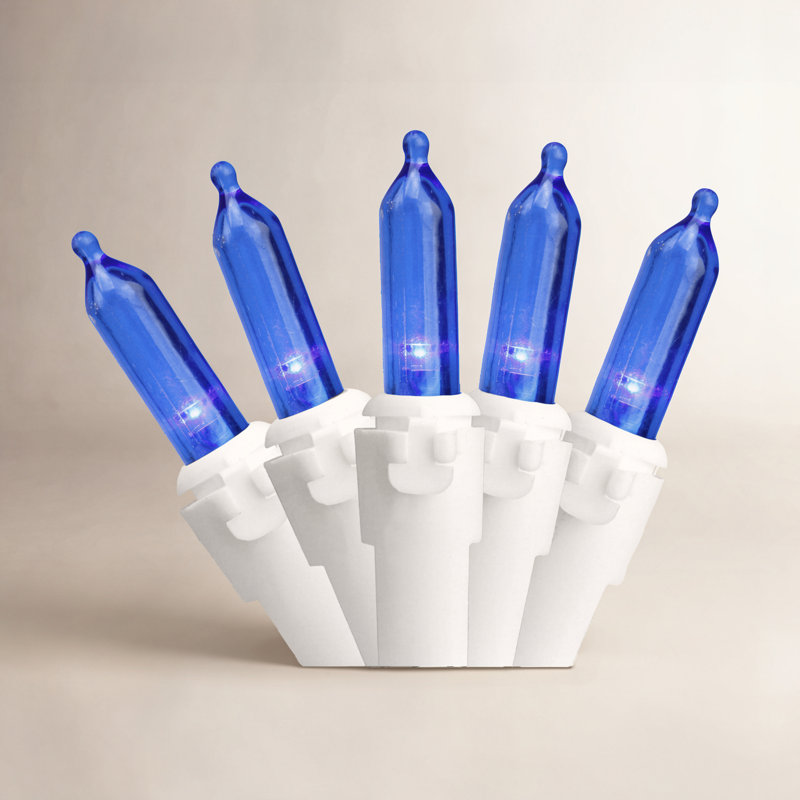 Guirlande de 100 lumières DEL, Bleu / blanc, 50