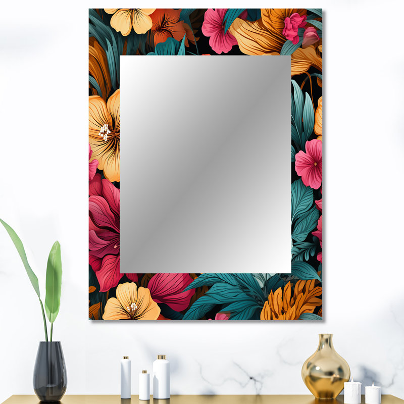 Motif botanique tropical, aquarelle, 40 po x 30 po