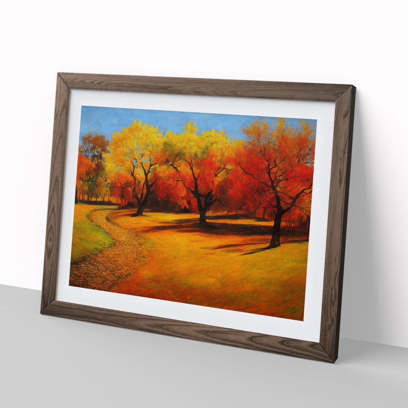 Intoxicating Autumn Forest - Framed Print, 46cm H x 64cm W x 2cm D, Walnut