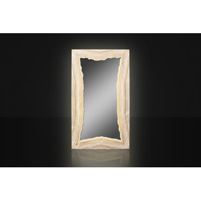 Flat Onyx Lighted Wall Mirror