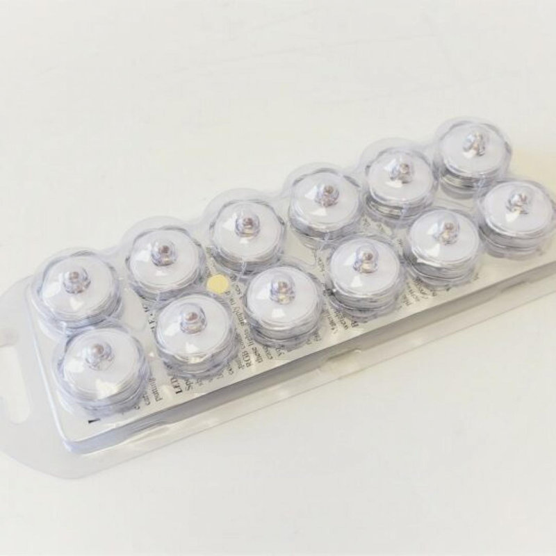 Ensemble de 12 bougies chauffe-plat submersible à DEL sans flamme