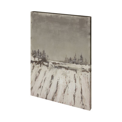 Silent Snow II by Jonathan Klassen a Hand Embelished Textured Canvas