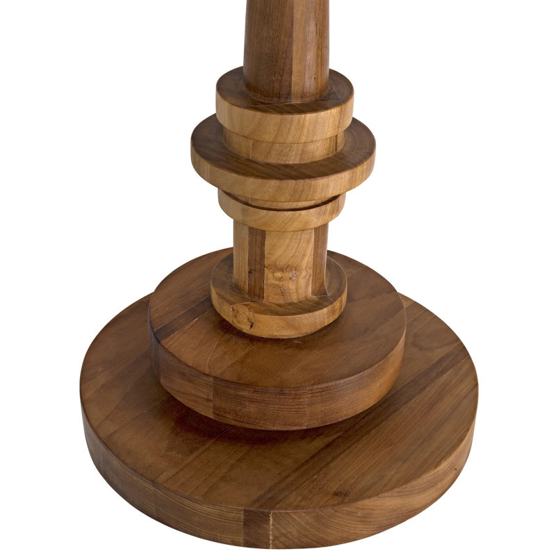 Comodo Solid Wood Pedestal End Table