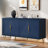 Niara Stylish Sideboard with Wave Geometric Design, Conical Legs and Metal Handles-1856558843