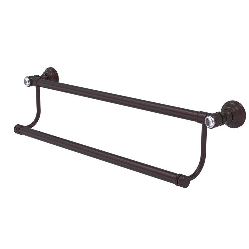 Porte-serviettes mural double 36 po Freyja, Bronze antique, H 5,5 po x l 18 po x P 5,2 po