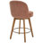 26" Swivel Upholstered Counter Stool With Solid Wood Frame-1355595998