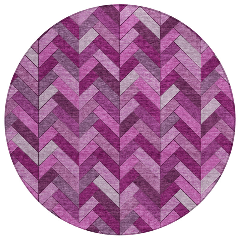 Tapis intérieur / extérieur lavable à la machine Chantille ACN2296, Rond 8 pi