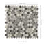 Montessa Penny Round 12 in. x 12 in. Glossy Glass Mosaic Wall Tile-1994710559