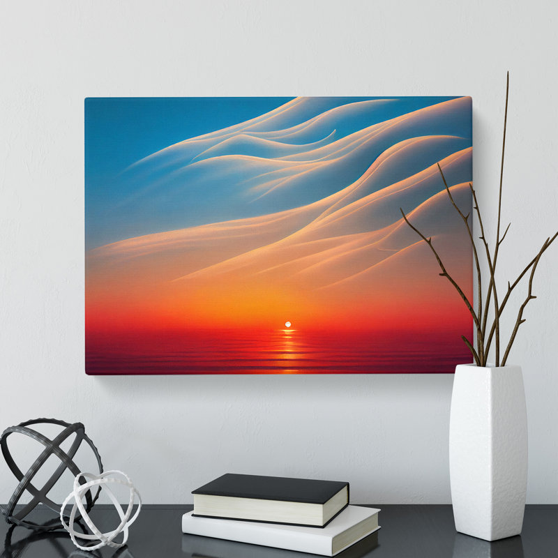 Joyous Sunset Seascape - Wrapped Canvas, 40cm H x 60cm W x 3cm D