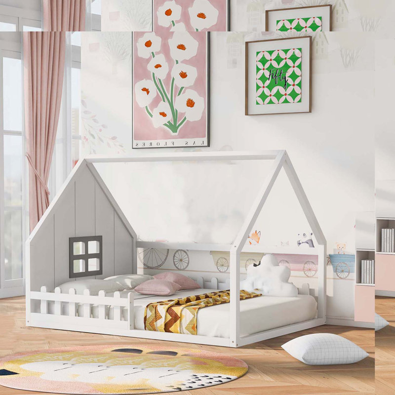 Meave Platform Bed, White