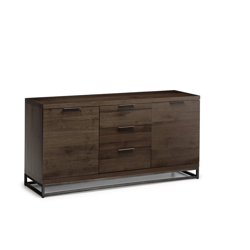Perrott 150cm Solid Wood Sideboard, Dark Oak