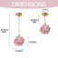 Luminaire suspendu floral rose à une lumière à intensité variable
