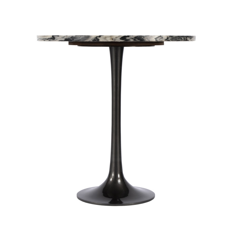 Berroa Genuine Marble Pedestal End Table