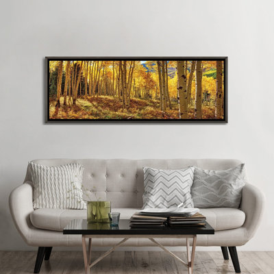 «Autumn Aspen Colorado Forest Panorama», reproduction de photo panoramique sur toile