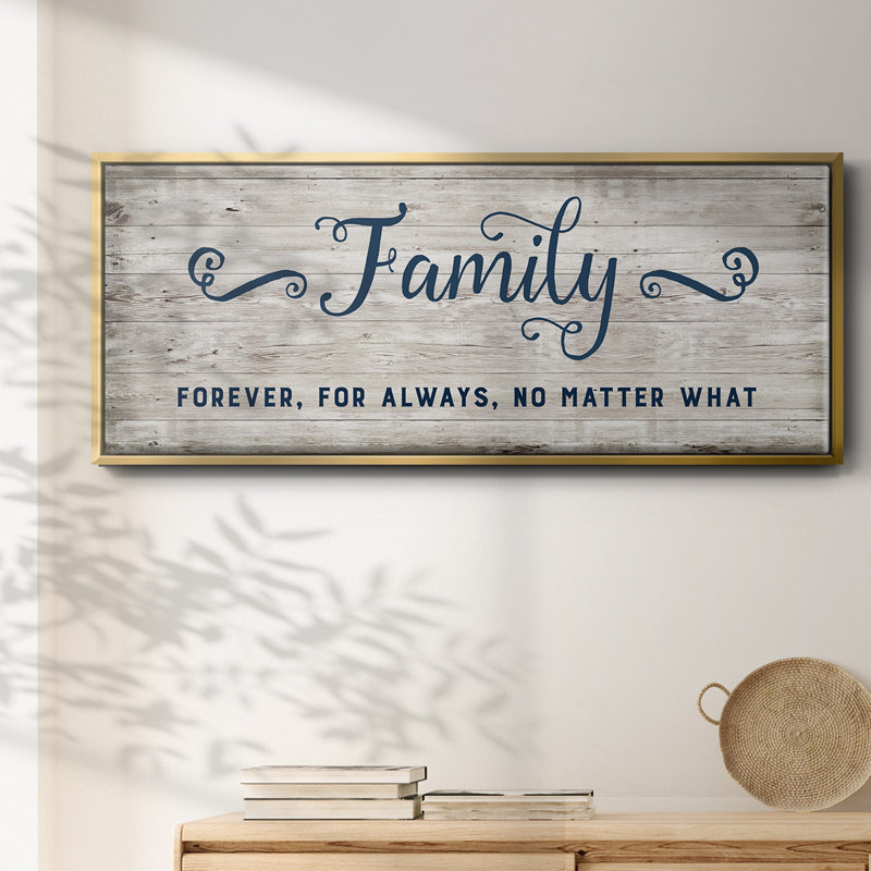 «Family Forever» - toile encadrée, H 24 po x l 60 po
