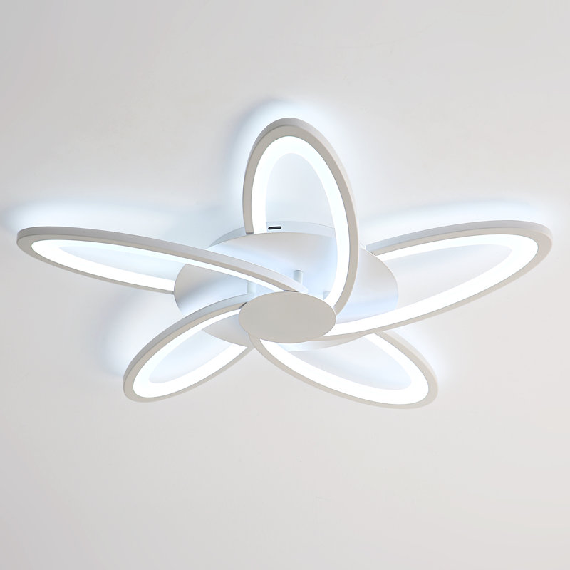 Dimmable LED Acrylic Semi Flush Mount with Remote Control