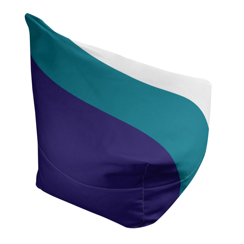 Fauteuil à billes Washington, 31 po x 38 po x 42 po, Mauve foncé / bleu sarcelle / blanc