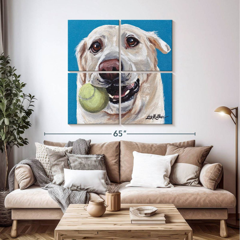 Brampt Yellow Lab Ball, 45" H x 45" W