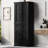 Tall Black Cabinet For Bathroom Storage With Multiple Shelves - Doors, Drawer, Adjustable Shelf, Practical Design
