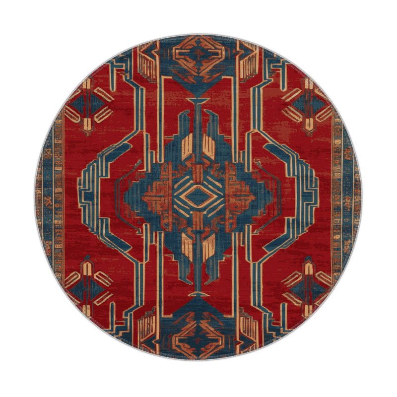 Tapis intérieur et extérieur ArtDeco, Rond 5 pi