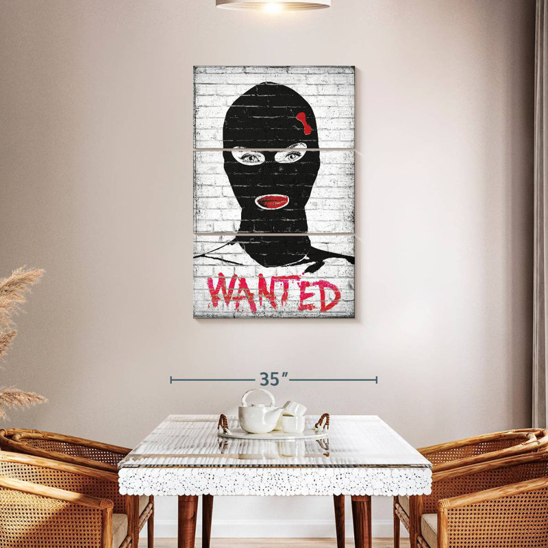 Wanted Chic Robber, 45" H x 28" W