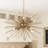24" Gold Sputnik Chandelier 8 Lights