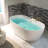59" x 31.5" Freestanding Acrylic Double Ended Bathtub with Wide Rim, - Available in Glossy White/Black, with 5 Finish Options for Trim-100481075-94318962